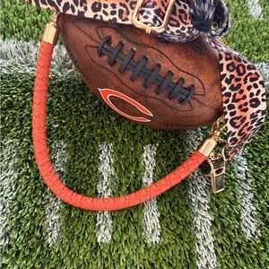 Wilson Leopard Print Bag with Red Handle